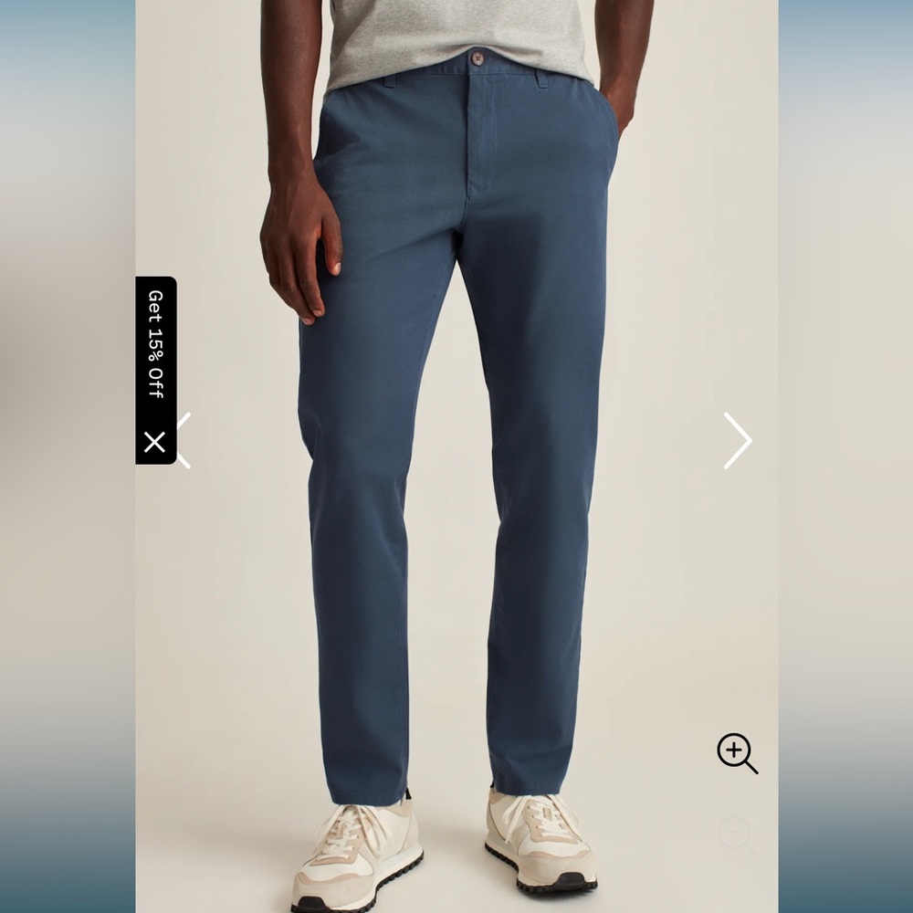 NWT Bonobos Men’s Stretch Washed Chinos in “Steely”